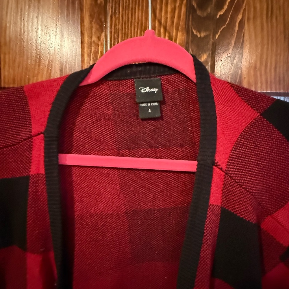 Disney Mickey red plaid sweater - Picture 4 of 6